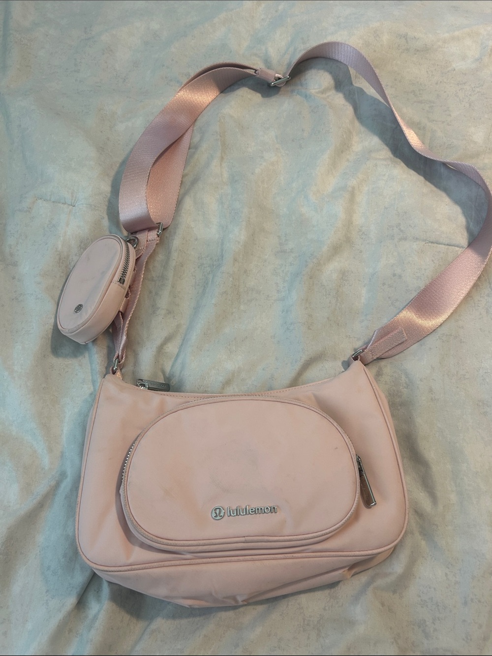 lululemon athletica Light Pink Crossbody Bag with Coin Pouch